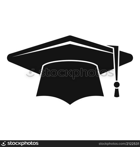 Graduate hat icon simple vector. School college. Academic cap. Graduate hat icon simple vector. School college