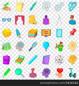 Graduate icons set. Cartoon style of 36 graduate vector icons for web for any design. Graduate icons set, cartoon style