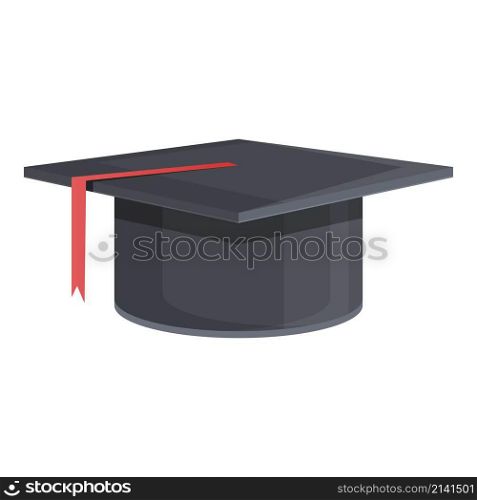 Graduate student hat icon cartoon vector. University cap. College ceremony. Graduate student hat icon cartoon vector. University cap