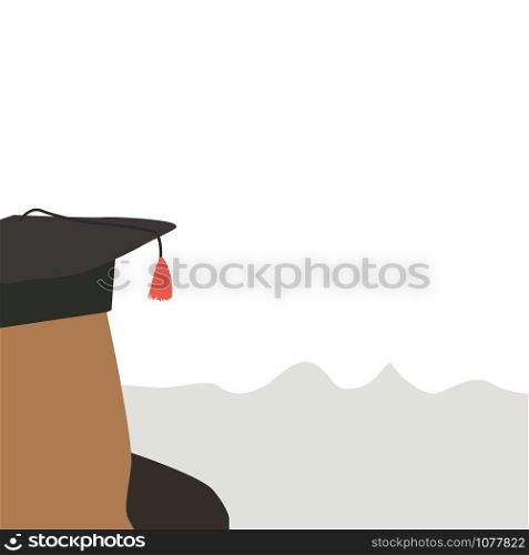 Graduated, illustration, vector on white background.