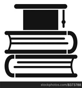 Graduation book stack icon simple vector. University study. Career skill. Graduation book stack icon simple vector. University study