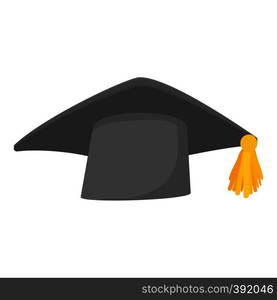 Graduation cap icon. Cartoon illustration of graduation cap vector icon for web. Graduation cap icon, cartoon style