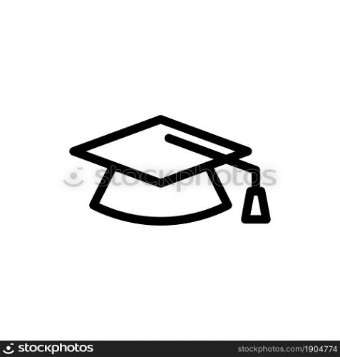 graduation cap icon designed in a line style