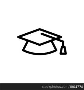 graduation cap icon designed in a line style