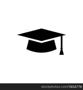 graduation cap icon logo template