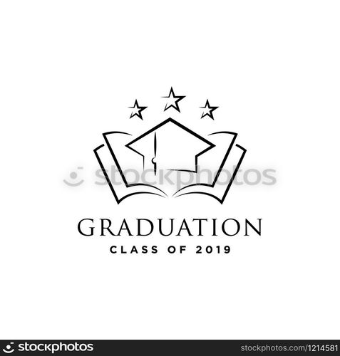 Graduation cap icon related to graduation celebrating logo. Vector eps 10