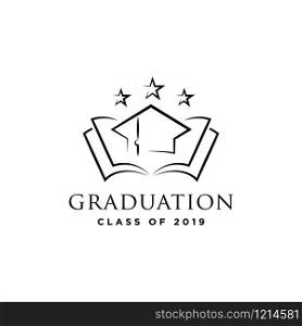 Graduation cap icon related to graduation celebrating logo. Vector eps 10