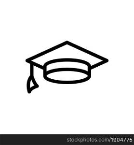 graduation cap line icon template