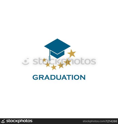 Graduation cap logo design concept