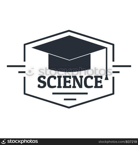 Graduation cap logo. Simple illustration of graduation cap vector logo for web. Graduation cap logo, simple gray style