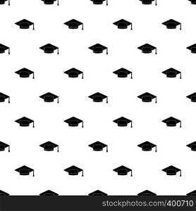 Graduation cap pattern. Simple illustration of graduation cap vector pattern for web. Graduation cap pattern, simple style