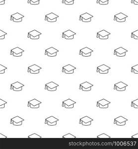 Graduation cap pattern vector seamless repeating for any web design. Graduation cap pattern vector seamless