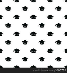 Graduation cap pattern vector seamless repeating for any web design. Graduation cap pattern vector seamless