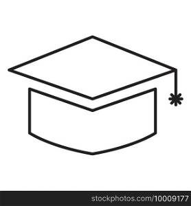 Graduation cap vector icon. Symbols on white background