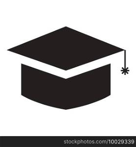 Graduation cap vector icon. Symbols on white background