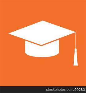 Graduation cap white color icon .. Graduation cap it is white color icon .