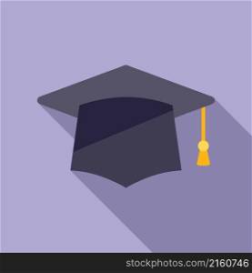 Graduation hat icon flat vector. Study exam. Academic paper. Graduation hat icon flat vector. Study exam