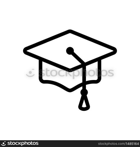 graduation hat icon in trendy flat style