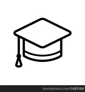 graduation hat icon in trendy flat style