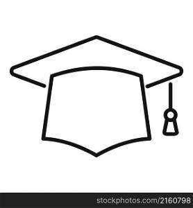 Graduation hat icon outline vector. Study exam. Academic paper. Graduation hat icon outline vector. Study exam