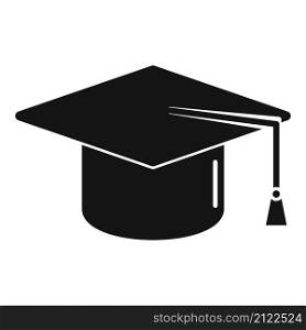 Graduation hat icon simple vector. College diploma. University student. Graduation hat icon simple vector. College diploma