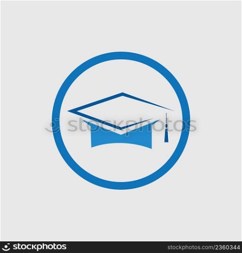 graduation logo illustration design template on background gray colour