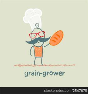 grain grower keeps bread