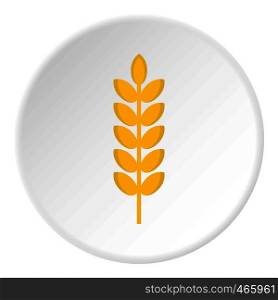 Grain spike icon in flat circle isolated on white vector illustration for web. Grain spike icon circle