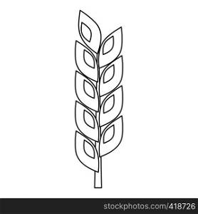 Grain spike icon. Outline illustration of grain spike vector icon for web. Grain spike icon, outline style