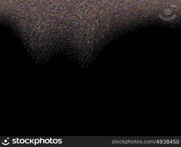 grain texture, vector abstract illustration. Abstract background, optical illusion of gradient effect. Stipple effect. Rhythmic colorful noise particles. Grain texture