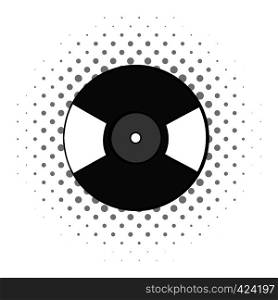 Gramophone vinyl LP record. Greiy comics icon isolated on white background . Gramophone vinyl LP record icon