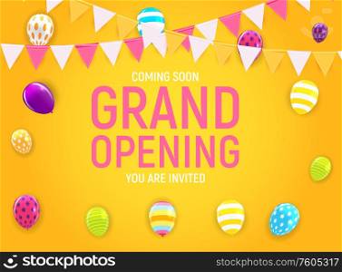 Grand opening concept. Vector Illustration. EPS10. Grand opening concept. Vector Illustration
