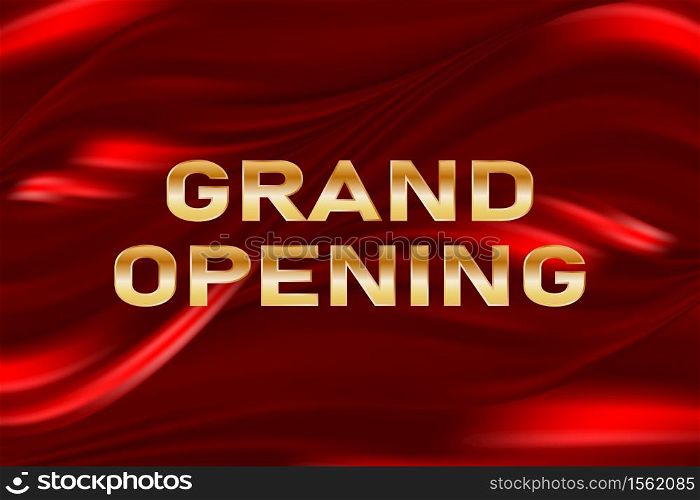 Grand opening vector banner. Template festive design element for opening ceremony can be used as background or poster. Grand opening vector banner. Festive template for opening ceremony