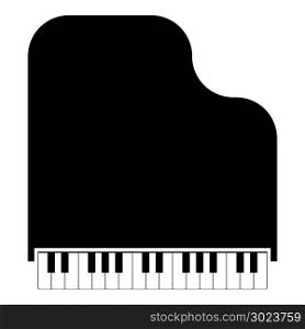 Grand piano icon black color