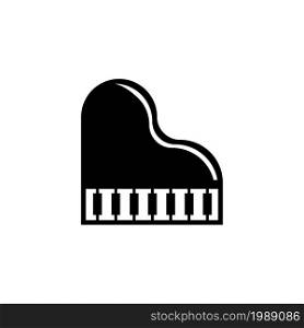 Grand Piano, Musical Instrument. Flat Vector Icon illustration. Simple black symbol on white background. Grand Piano, Musical Instrument sign design template for web and mobile UI element. Grand Piano, Musical Instrument. Flat Vector Icon illustration. Simple black symbol on white background. Grand Piano, Musical Instrument sign design template for web and mobile UI element.