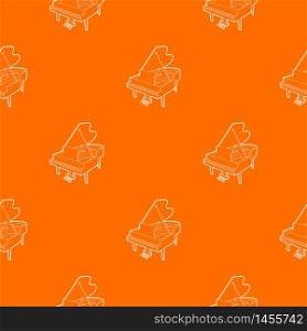 Grand piano pattern vector orange for any web design best. Grand piano pattern vector orange