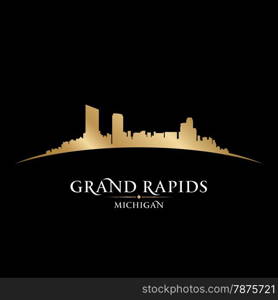 Grand Rapids Michigan city skyline silhouette. Vector illustration