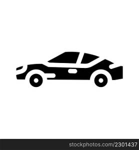 grand tourer car glyph icon vector. grand tourer car sign. isolated contour symbol black illustration. grand tourer car glyph icon vector illustration
