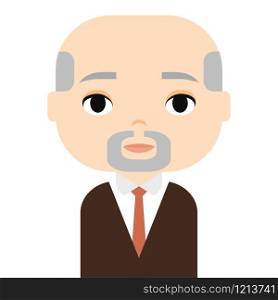 Grandfather. Man Avatar. Male Cartoon Character. Adult People Icon Pensioner. Grandfather. Man Avatar. Male Cartoon Character. Adult People Icon Pensioner.