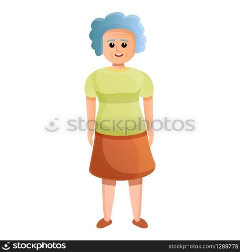 Grandmother icon. Cartoon of grandmother vector icon for web design isolated on white background. Grandmother icon, cartoon style