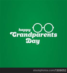Grandparents Day. The inscription Happy Happy Grandparents with glasses. Vector illustration EPS 10
