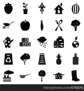 Granger icons set. Simple set of 25 granger vector icons for web isolated on white background. Granger icons set, simple style