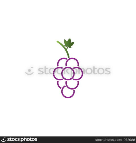 Grape icon vector illustration logo design