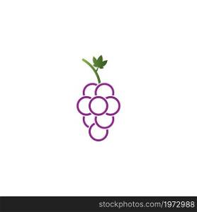 Grape icon vector illustration logo design
