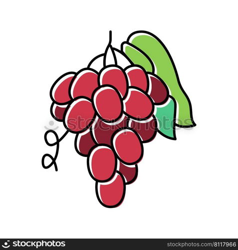 grape juice berry color icon vector. grape juice berry sign. isolated symbol illustration. grape juice berry color icon vector illustration