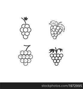 Grape linear icon symbol illustration design