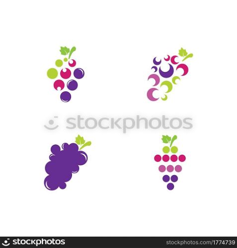 Grape logo template icon design