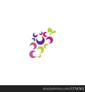 Grape logo template icon design