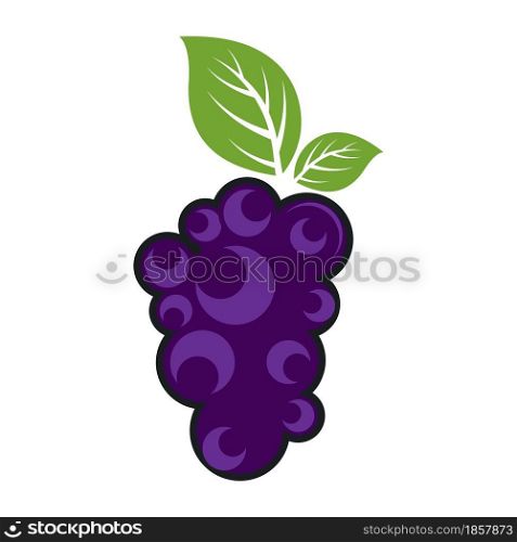 Grape vector logo template icon design