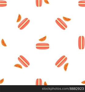 Grapefruit macaroon pattern seamless background texture repeat wallpaper geometric vector. Grapefruit macaroon pattern seamless vector